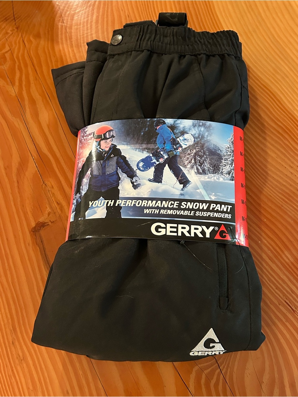 Gerry Weber Black Youth Ski & Snow Pants with Removable Suspenders size Medium
